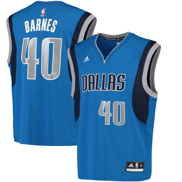 Maillot Dallas Mavericks Homme Harrison Barnes 40 adidas Réplique Bleu